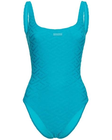 versace badeanzug blau|versace one piece swimsuit.